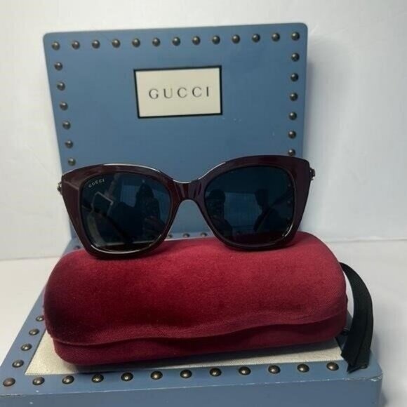 New - Gucci Sunglasses Women's GG0921S 004 Brown /Grey  55-19-145mm","descriptio - Picture 11 of 12